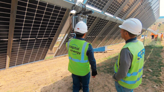 Obras en la planta fotovoltaica extremeña de Capital Energy La Solana